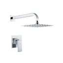 GPL0028 BEELEE JGO DUCHA VERONA COMPLETA CALEFON SILVER CROMO C/REGADERA