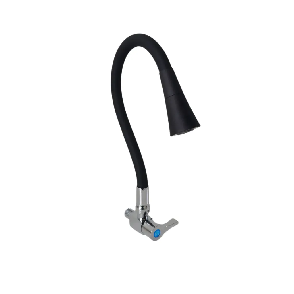 GPL0059 QSB GRIFERIA COCINA FRIA FLEXIBLE PARED 2 FUNCION - NEGRO 2F