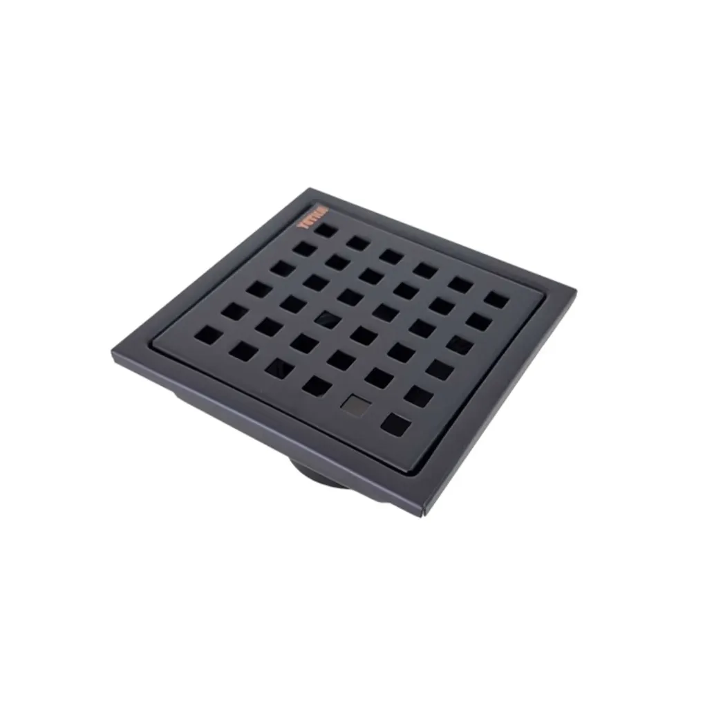 GPL0114 YETKA REJILLA C/CUADROS NEGRO MATE 10x10 AC. INOX