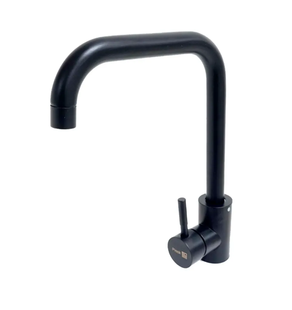 GPL0117 PLASK GRIFERIA MEZCL COCINA FIJA NEGRA 30CM CUELLO T/C