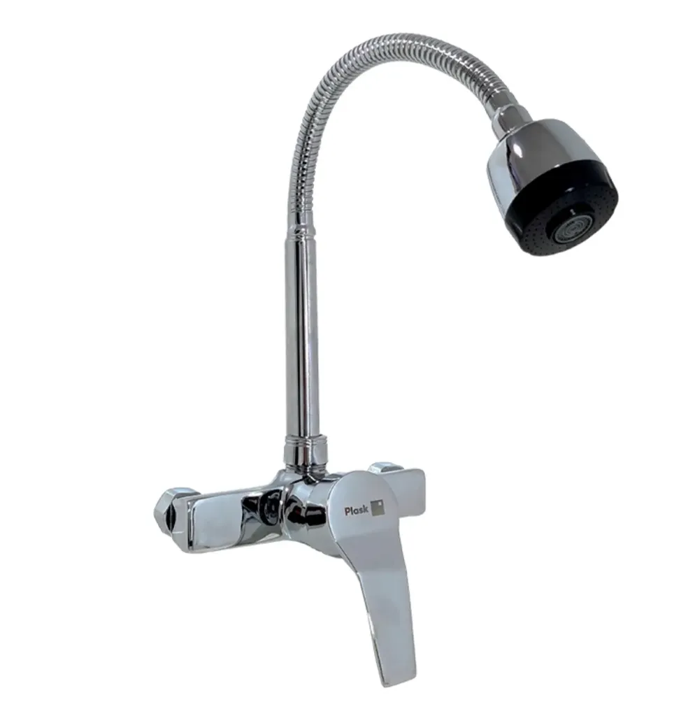 GPL0123 PLASK GRIFERIA MEZCL COCINA PARED MONOMANDO FLEX 2F