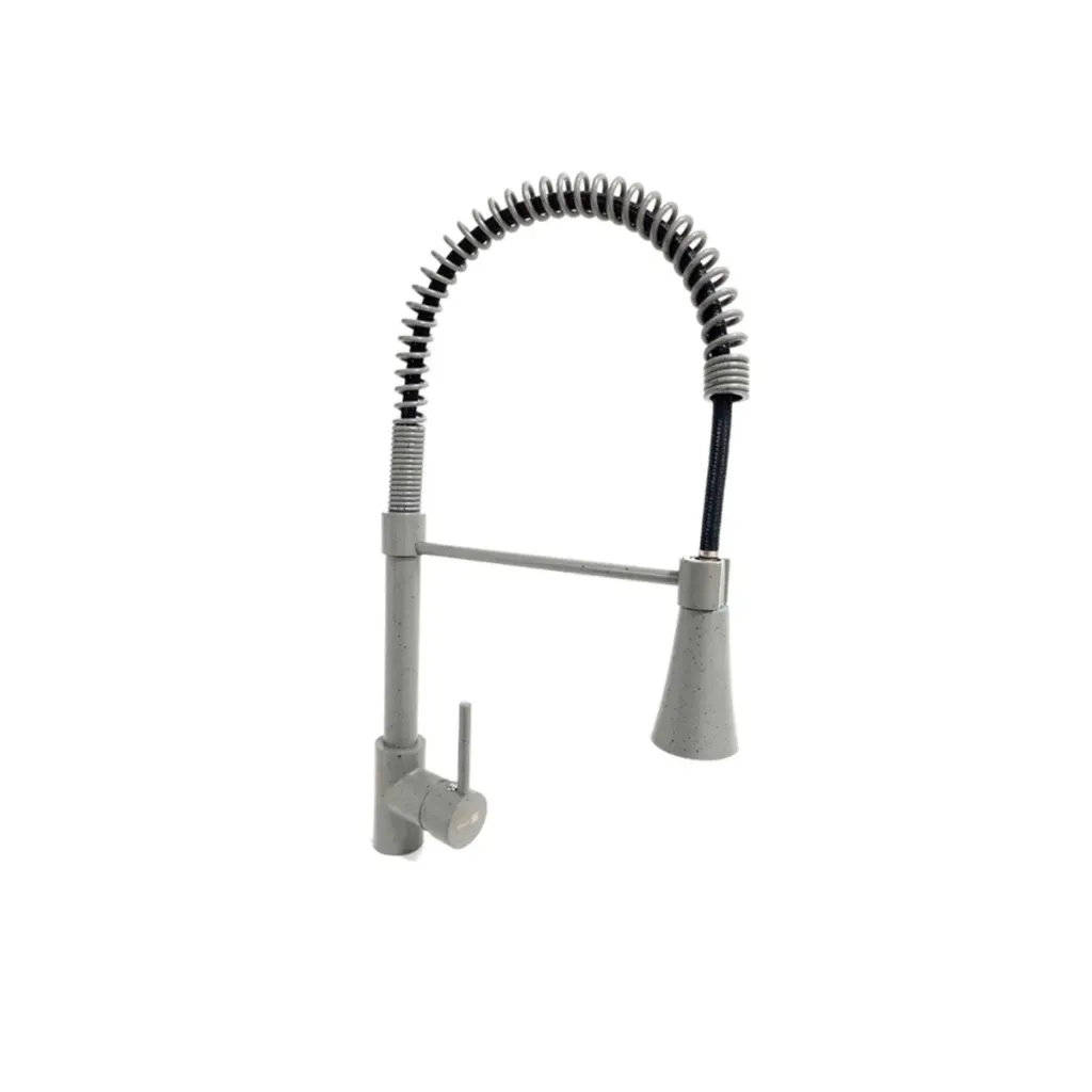 GPL0126 PLASK GRIFERIA MEZCL COCINA ESPIRAL GRIS/MARMOL IND