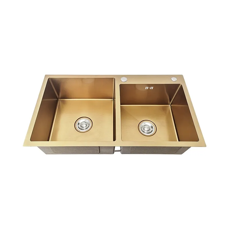 GPL0165 FIORI FREGADERO DOBLE DORADO EMP/BAJO TOPE 82X45 - T/CALIFORNIA GOLD
