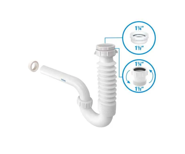 GPL0170 YETKA SIFON MIXTO FLEX - RIGIDO SIMPLE BLANCO 1-1/2 . 1 1/4