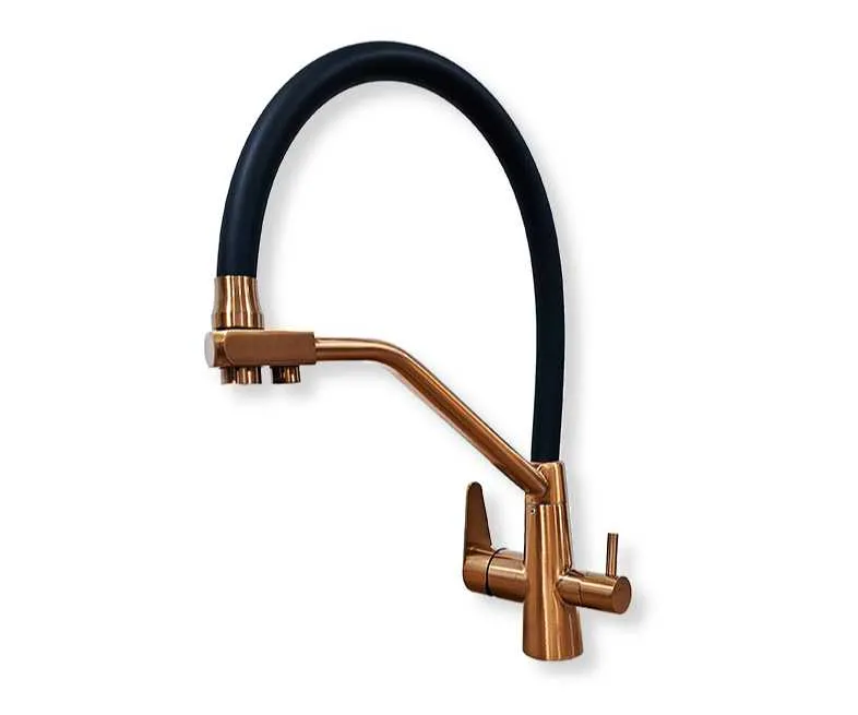 GPL0172 CARDINAL GRIFERIA MEZCL COCINA C/PURIFICADOR FLEX DELUX - BLACK ROSE GOLD