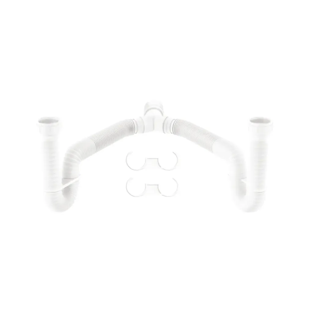 GPL0179 YETKA SIFON DOBLE ESPIRAL BLANCO S/REJILLA