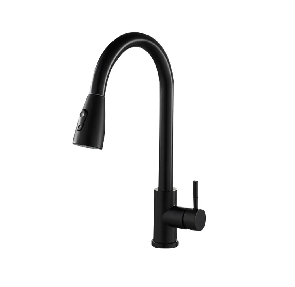 GPL0183 CARDINAL GRIFERIA MEZCL COCINA ESTIRABLE NEGRA STANDARD - ECONOMIC