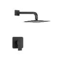 GPL0187 BEELEE JGO DUCHA VERONA COMPLETA CALEFON NEGRO  MATE C/REGADERA