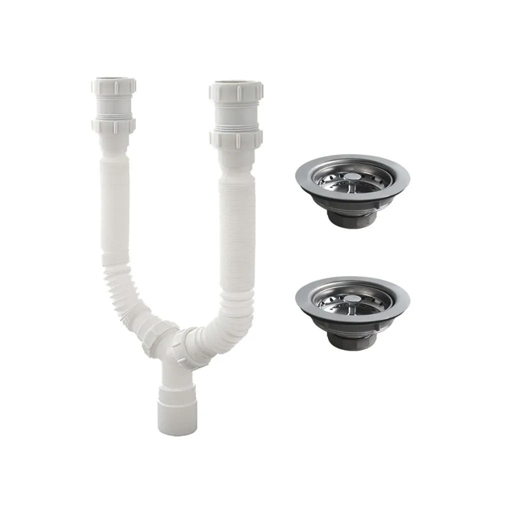 GPL0195 YETKA SIFON DOBLE FLEX C/CANASTILLA 4" P/FREGADERO