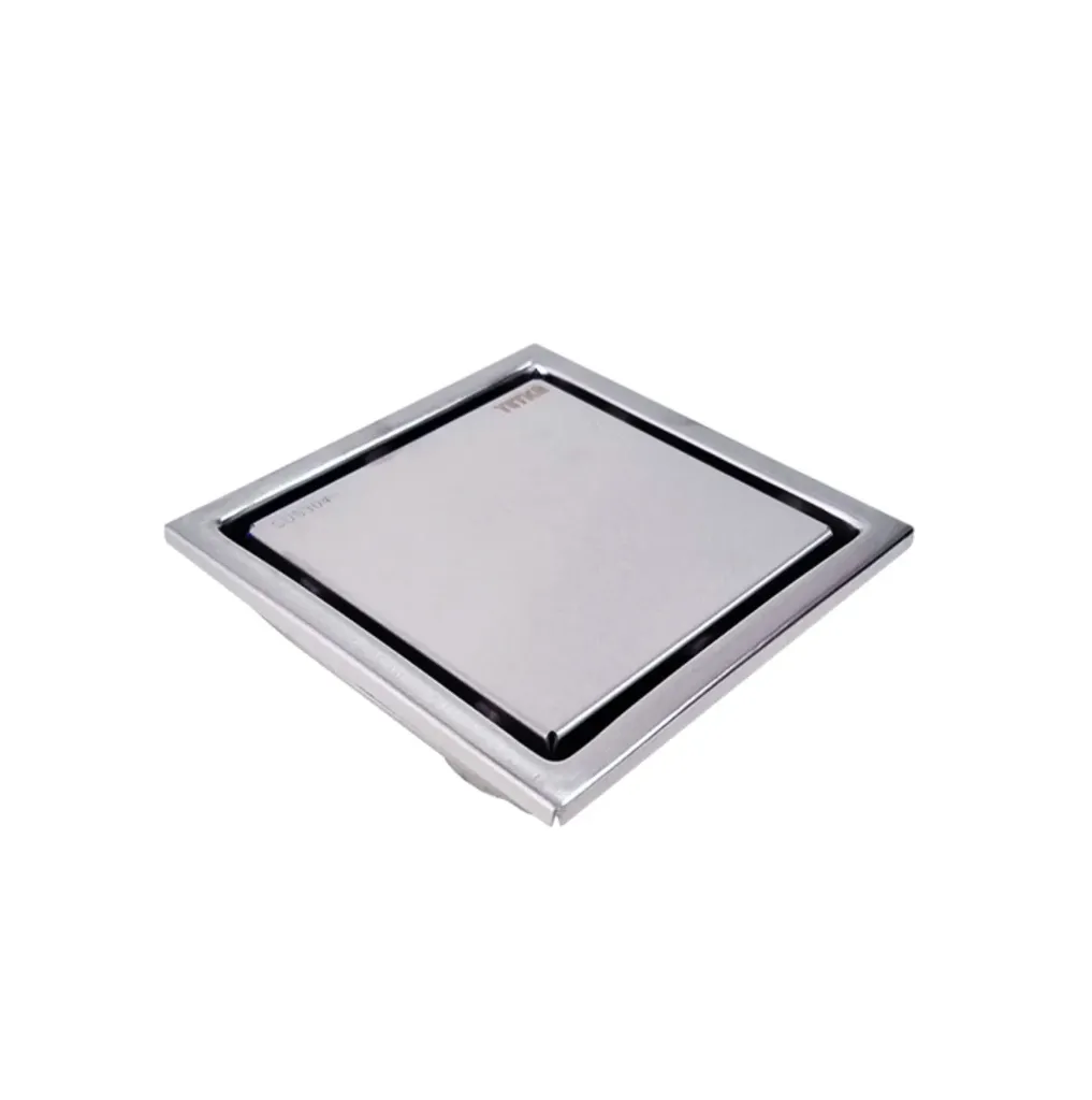 GPL0210 YETKA REJILLA LISA 2 EN 1 CROMO 10x10 AC. INOX RECTANG (125598)