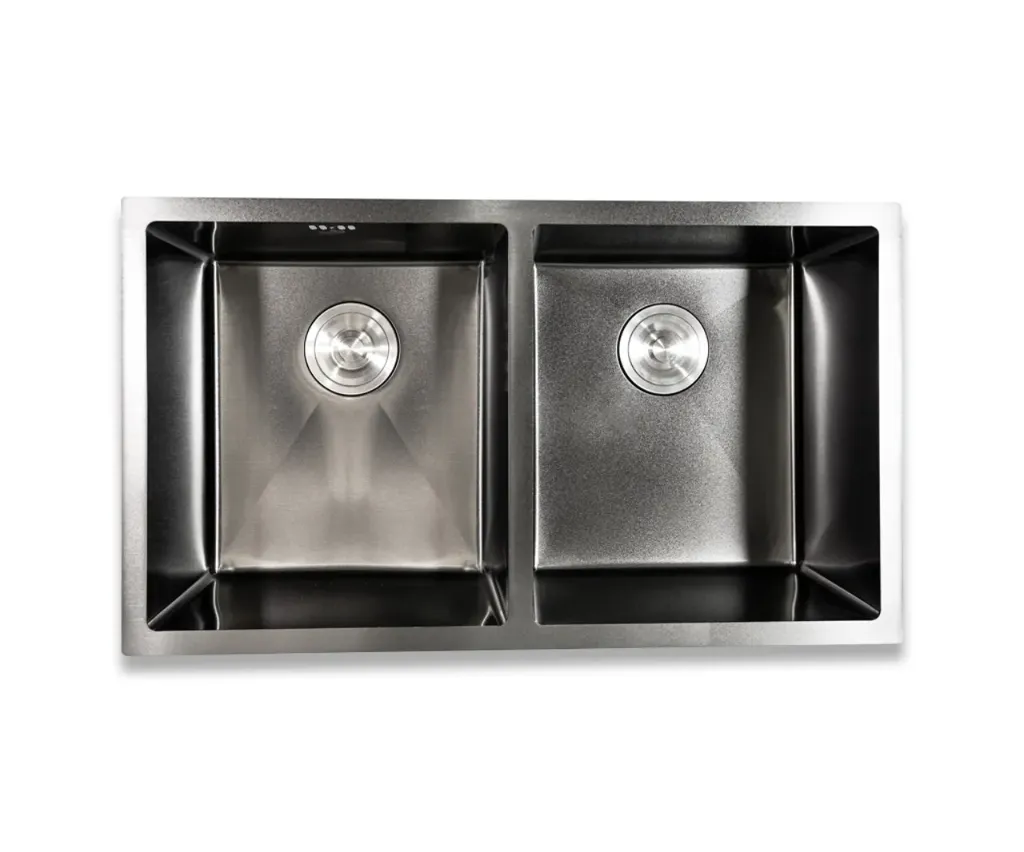 GPL0212 BEELEE FREGADERO LUSIANA DOBLE NEGRO S/JAB BAJO TOPE 78X45 - BLACK