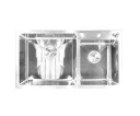 GPL0213 BEELEE FREGADERO DOBLE CROMO C/JAB EMP 82X45 - CALIFORNIA SILVER
