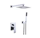 GPL0236 BEELEE JGO DUCHA ROMA SILVER 2 FUNCIONES / RECTANGULAR (CROMO)