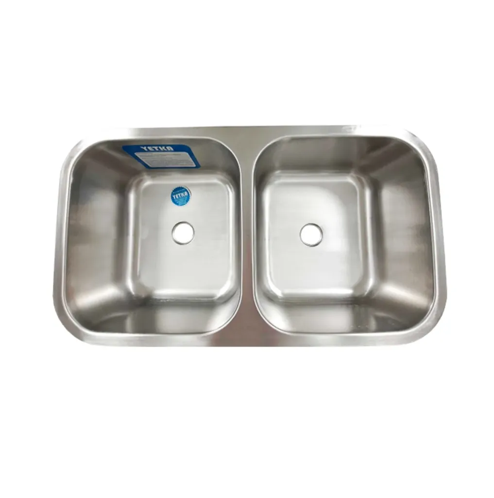 GPL0249 YETKA FREGADERO DOBLE BAJO TOPE C/KIT DESAG (80X50)