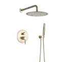 GPL0256 BEELEE JGO DUCHA NAPOLI GOLD 2 FUNCIONES / REDONDA (DORADA)