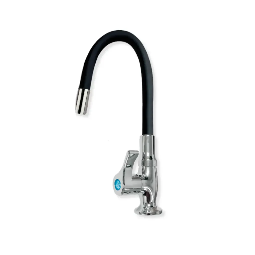 GPL0310 QSB GRIFERIA COCINA FRIA FLEXIBLE MESON PALETA NEGRO