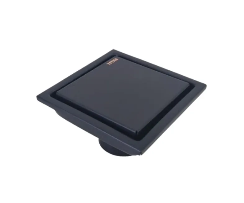 GPL0318 YETKA REJILLA LISA NEGRO MATE - BLACK 10x10 AC. INOX (125598LKM)