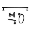 GPL0337 BEELEE ACCESORIO BANO SIDNEY 4PZS NEGRO MATTE (BLACK)