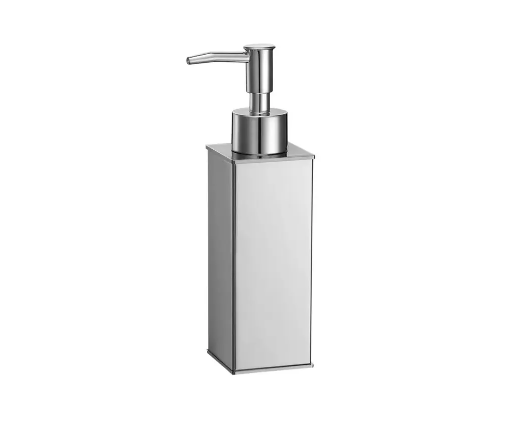 GPL0341 BEELEE DISPENSADOR DE JABON CUADRADO PLATA BRILL (SILVER)