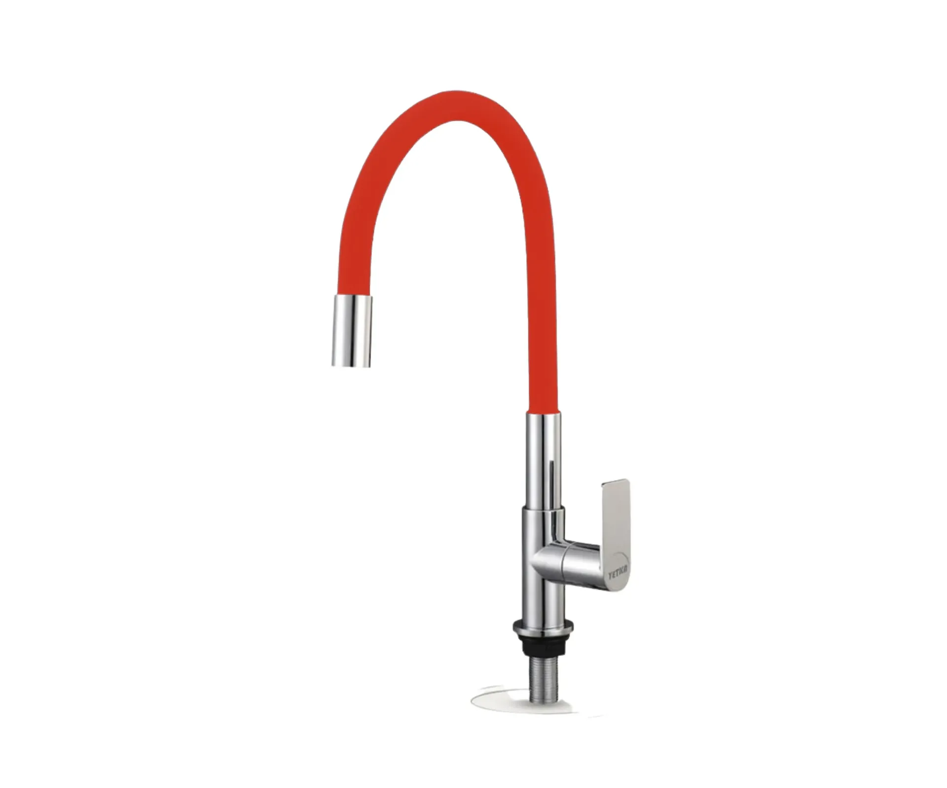 GPL0359 YETKA GRIFERIA COCINA FRIA P/PISO FLEXIBLE - ROJO