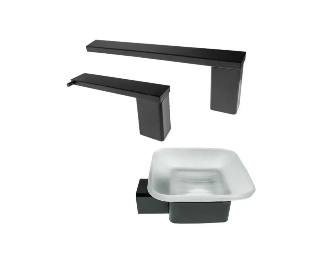 GPL0363 BEELEE ACCESORIO DE BAÑO 3 PZS BERNA SOCIAL - NEGRO MATE (BLACK)