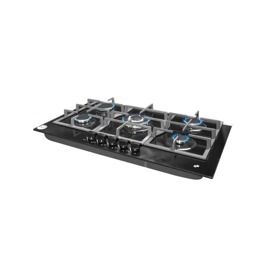 GPL0371 BEELEE ENCIMERA MUNICH II 5 QUEM VIDRIO TEMPL - NEGRO