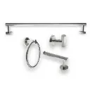 GPL0470 BEELEE ACCESORIO BANO SIDNEY 4PZS PLATA MATTE (SILVER)