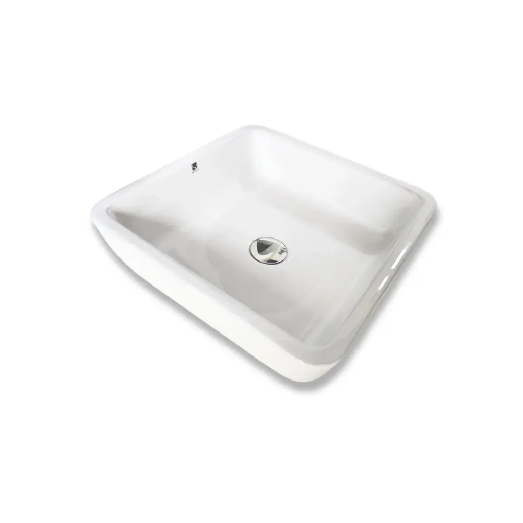 GPL0478 BASHIELD LAVAMANOS PLAZIA CUADRADO BLANCO BRILL - BSA2795