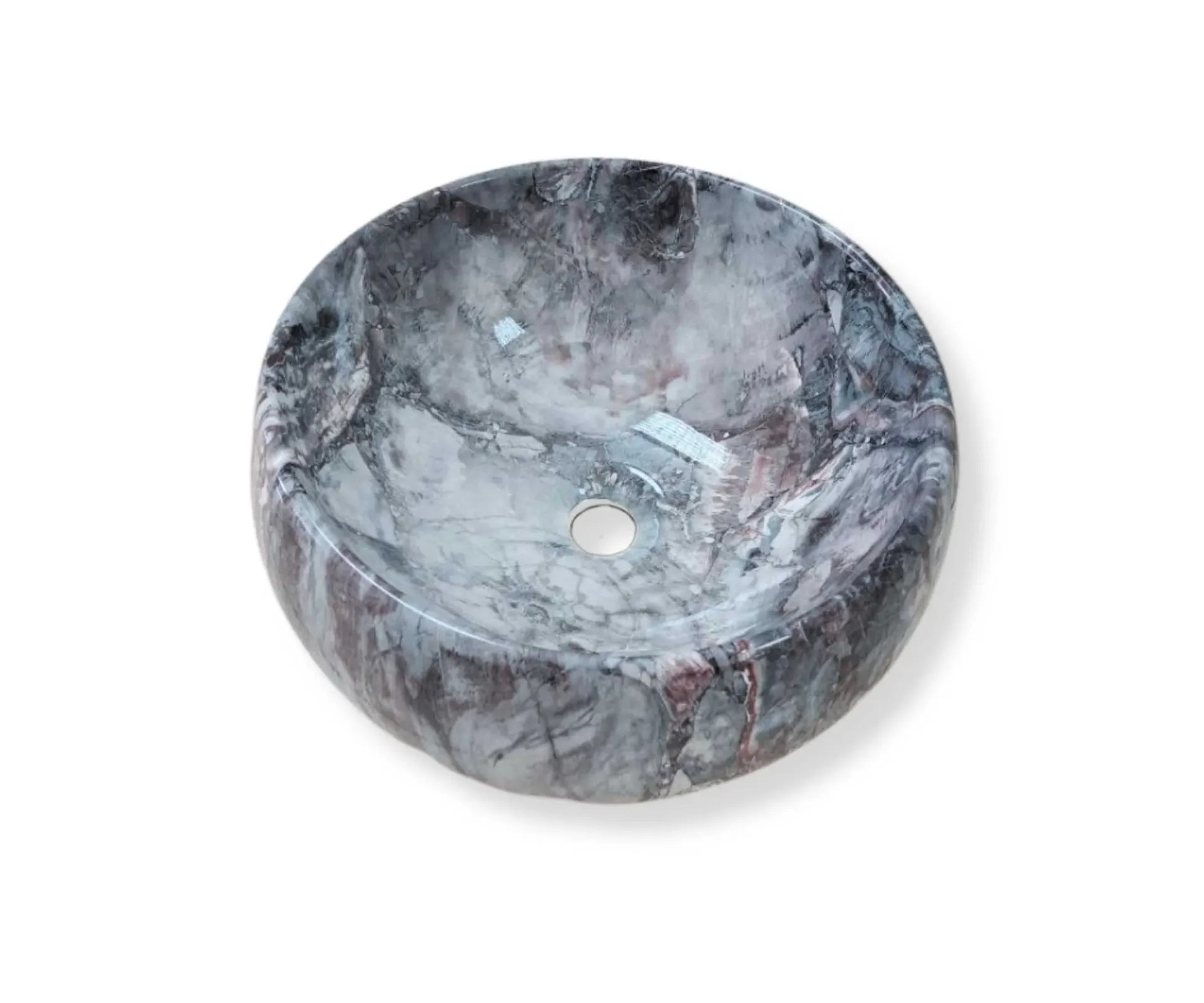 GPL0503 IMES LAVAMANOS ZAFIRO 385X385X13 REDONDO GRIS BETAS OSCURAS