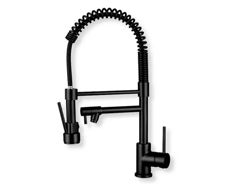 GPL0580 CARDINAL GRIFERIA MEZCL COCINA DUAL ESPIRAL DELUX - BLACK