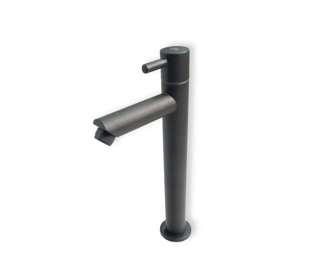 GPL0586 VITTA GRIFERIA MONDAN ALTA FRIA NEGRO MATE REDONDA