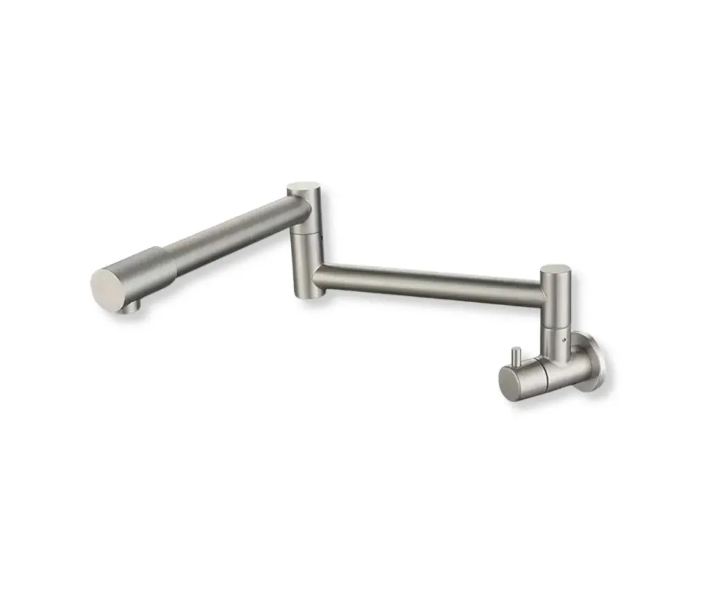 GPL0597 VITTA GRIFERIA COCINA FRIA PARED C/BRAZO ARTICULADO SATIN ACERO INOX