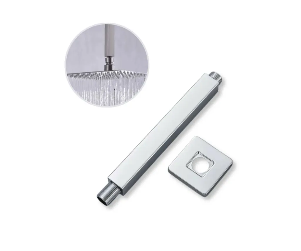GPL0598 VITTA BRAZO DUCHA VERTICAL CUADRADO CROMO (TECHO) 20CM