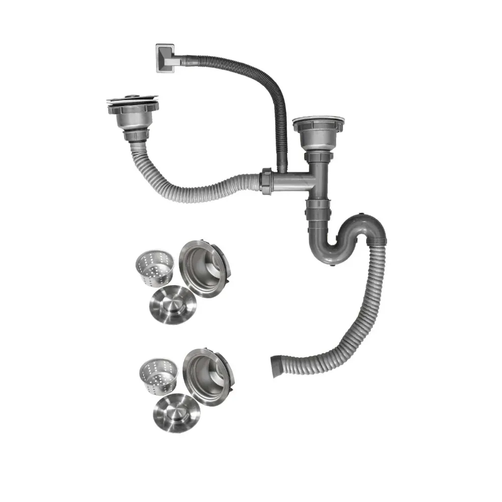 GPL0612 BEELEE SET DESAGUE DOBLE PREMIUM CON REJILLA