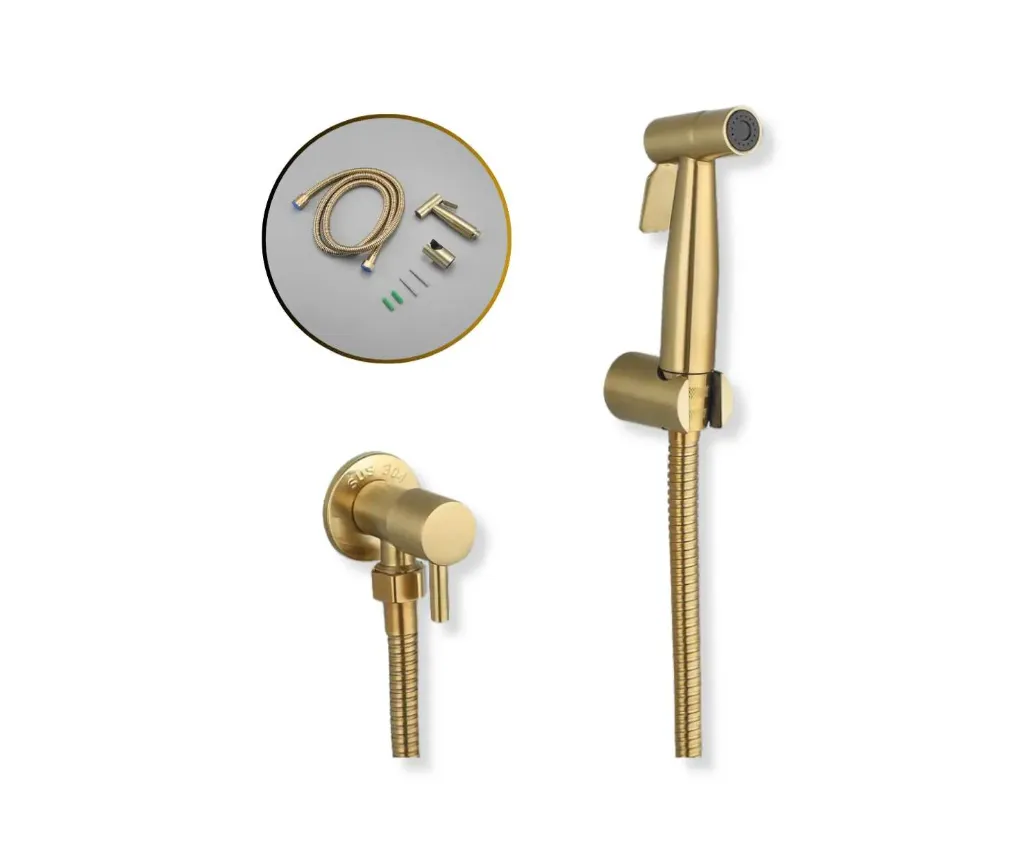 GPL0644 SM DUCHA TELEFONO 1 VIA HIGIENE DORADO MATE NOZZLE - FRIA