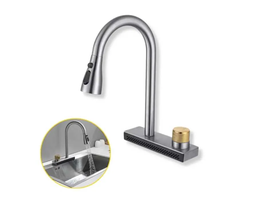 GPL0666 LONCHAM GRIFERIA MEZCL COCINA CASCADA - PLATA MATE (SILVER)