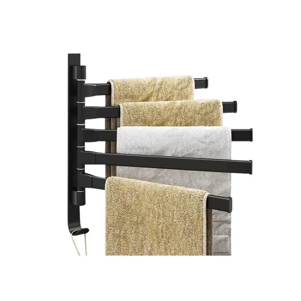 GPL0688 SM TOALLERO DE PARED C/5 BRAZOS NEGRO - BLACK