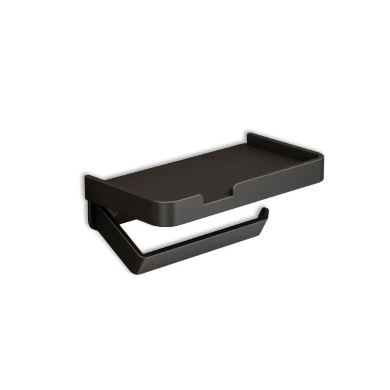 GPL0690 SM SOPORTE PAPEL HIGIENICO PARED C/REPISA NEGRO - BLACK