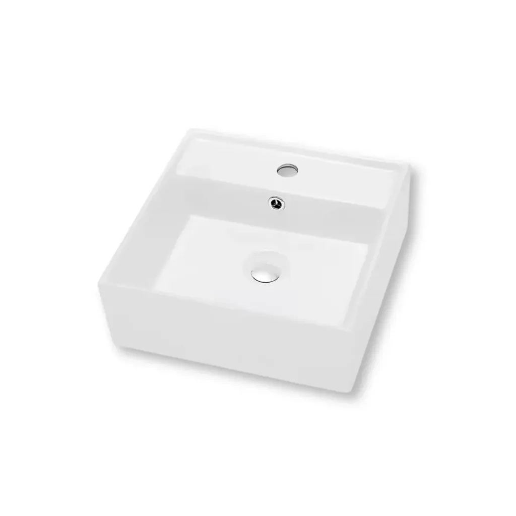 GPL0698 BASHIELD LAVAMANOS SOBREP T/FLORENCIA CUANDRADO C/HUECO - BLANCO