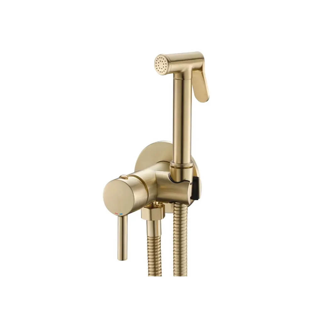 GPL0718 VITTA DUCHA TELEF.  HIGIENE C/MEZCL ORO MATE C/PISTOLA