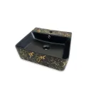 GPL0720 GPL0720 SAYBE LAVAMANOS RECTANGULAR NEGRO/DORADO HELIX DARK 47X43X17
