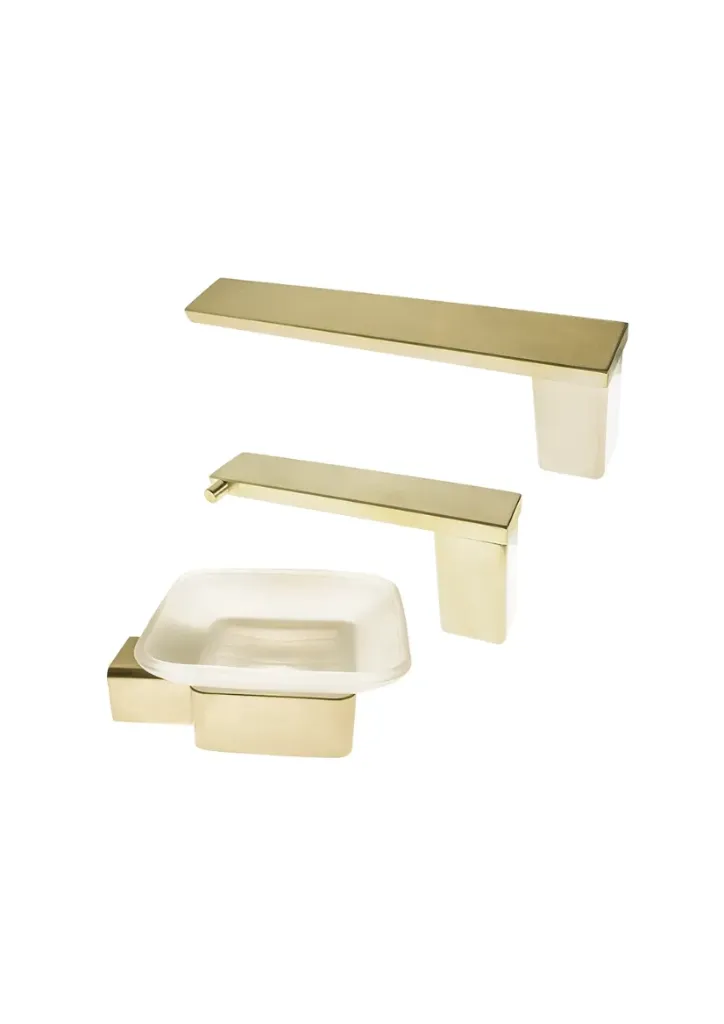 GPL0729 BEELEE ACCESORIO DE BAÑO 3 PZS BERNA SOCIAL - DORADO MATE