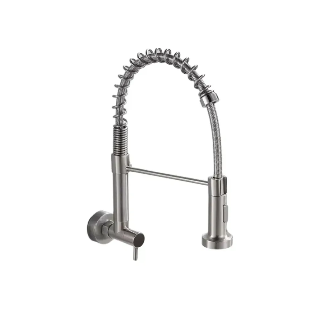 GPL0732 LUVINCI GRIFERIA COCINA FRIA PARED ESPIRAL SILVER - FRIA SILVER