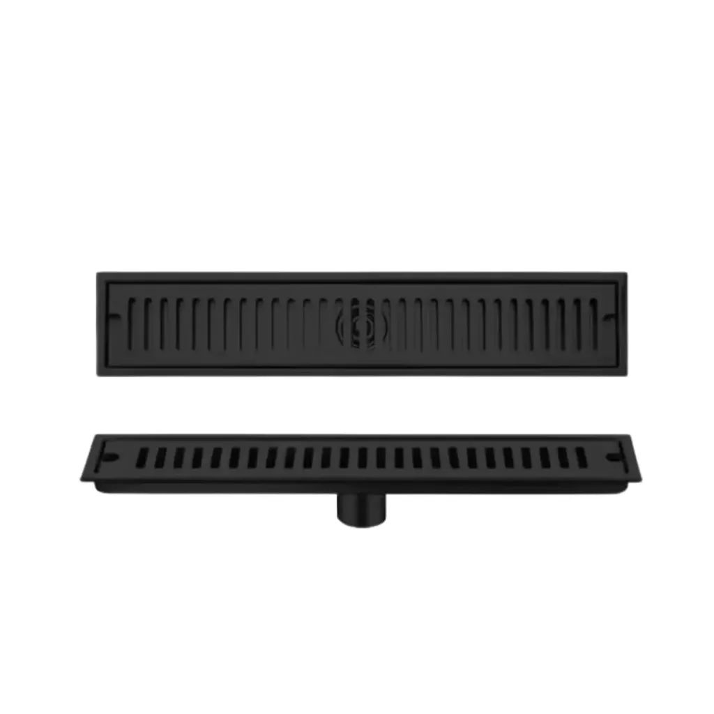 GPL0743 LUVINCI REJILLA LINEAL RANURADA NEGRO 50X10 - BLACK INOX