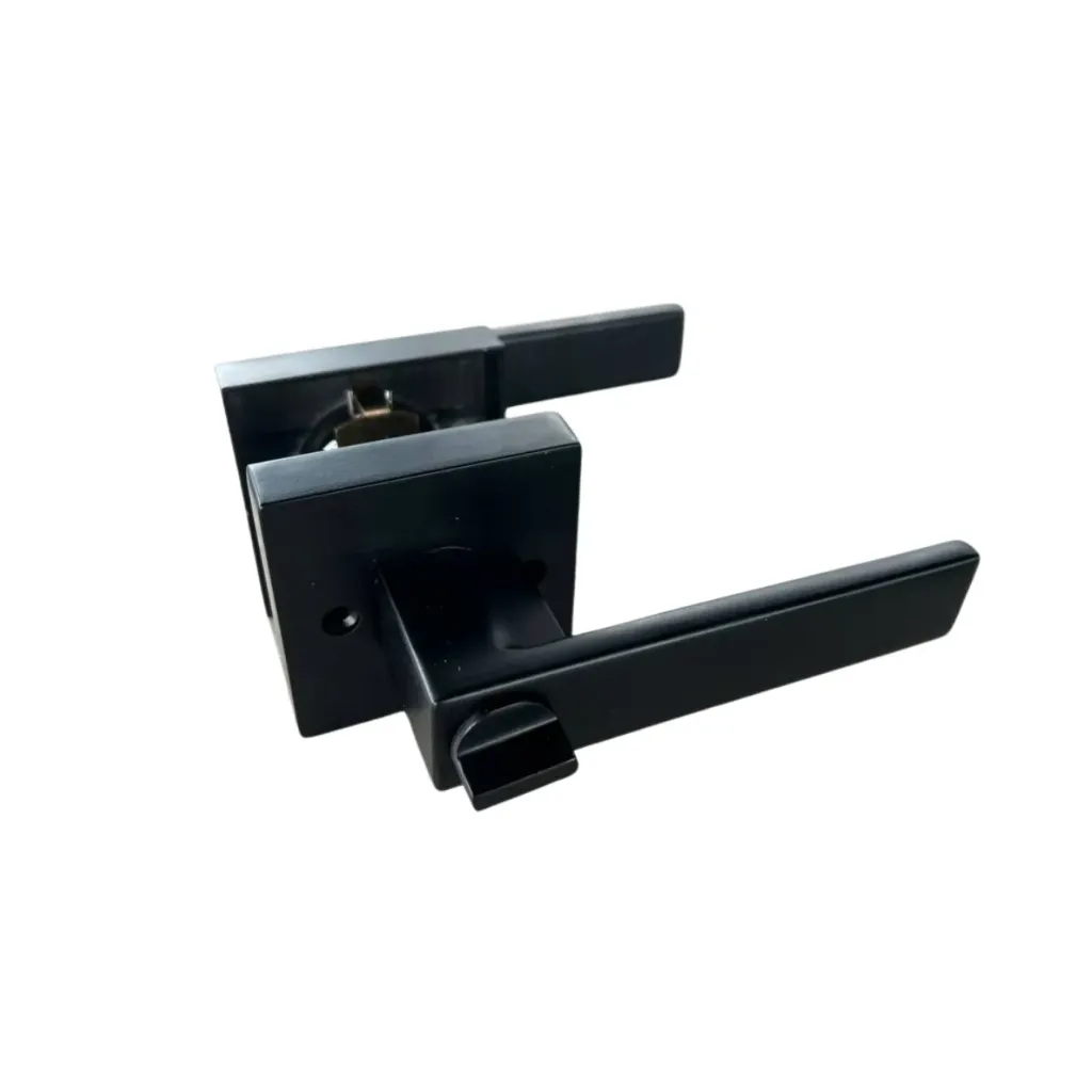 GPL0757 REFOR CERRADURA BORKUM P/BAÑO - SATIN BLACK (NEGRO MATE)