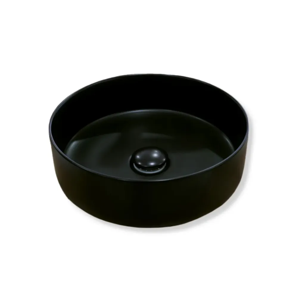 GPL0762 BEELEE LAVAMANOS MIA BLACK + PUSH + DESAGUE 36x36