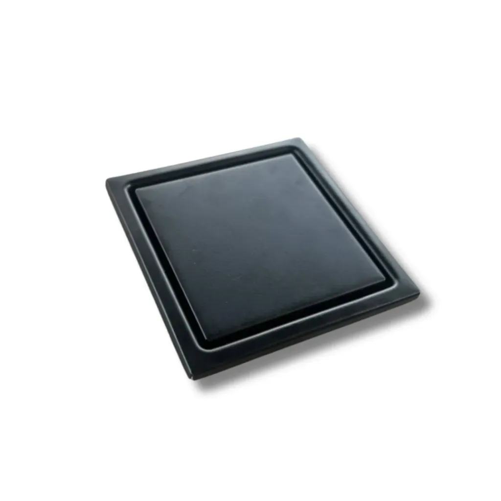 GPL0768 FOSET REJILLA CUADRADA AQUA LISA 10x10 BLACK (45323) - NEGRO MATE REVERSIBLE