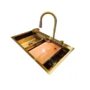 GPL0832 AVI FREGADERO CASCADA MULTIFUNCION DORADO 85X50X23 - GOLD (HR8550G)