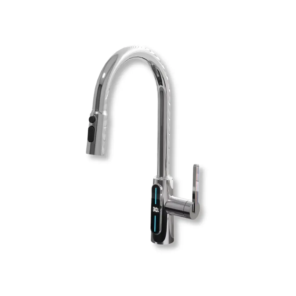 GPL0838 AVI GRIFERIA MEZCL COCINA ESTIRABLE C/SENSOR CURVA CROMO - SILVER (JW02)