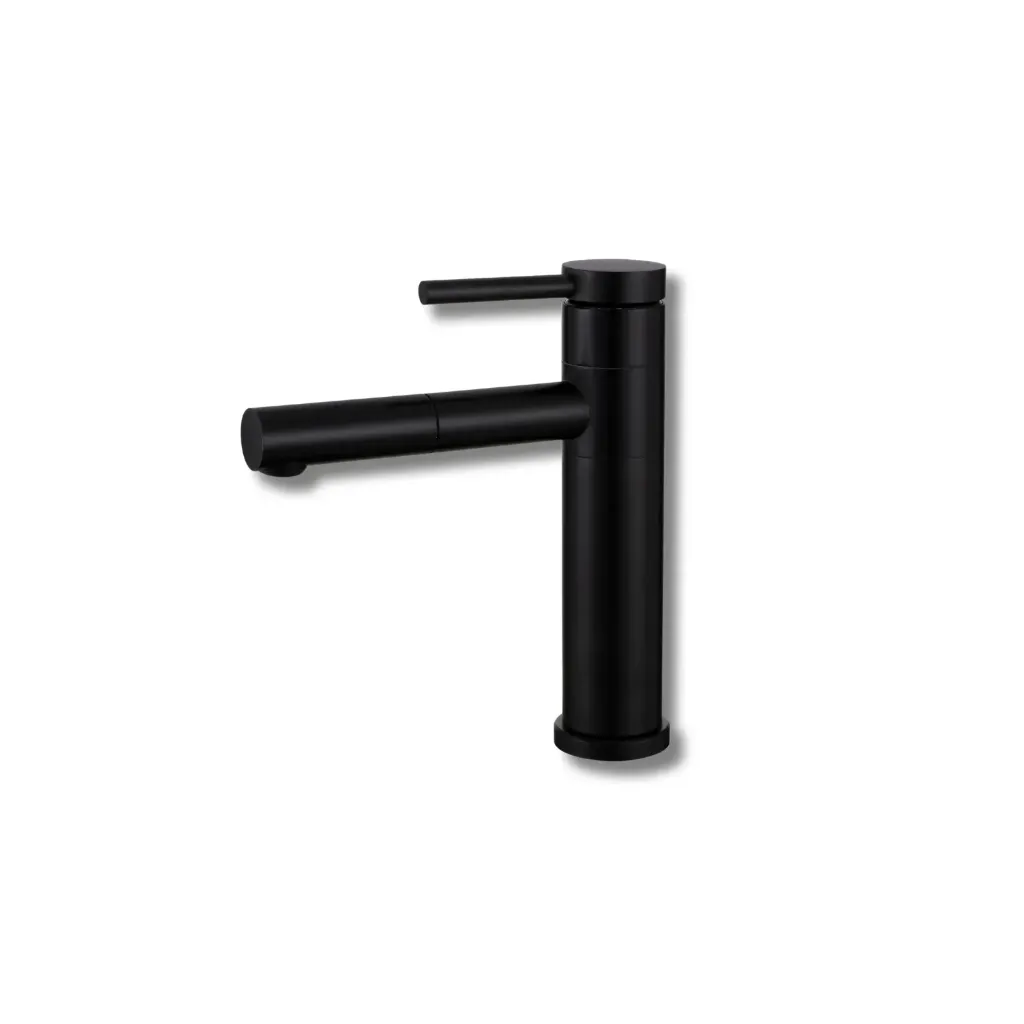GPL0839 AVI GRIFERIA BAÑO MEZCL BAJA NEGRO MATE CILINDRO - BLACK LOW (JW205B)